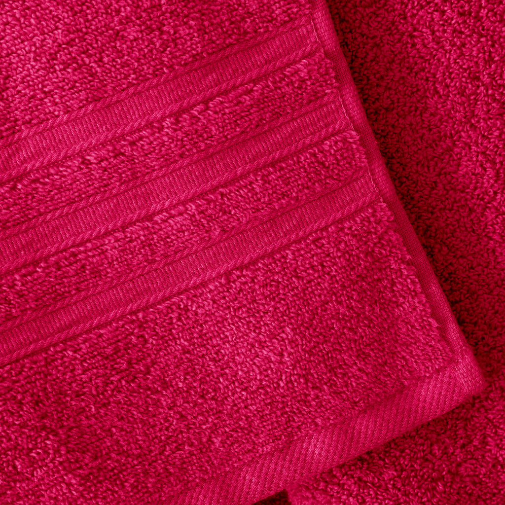 Catherine Lansfield Bathroom Zero Twist 500 GSM Soft & Absorbent Cotton Bath Sheet Pair in Hot Pink