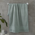 Catherine Lansfield Bathroom Zero Twist 500 GSM Soft & Absorbent Cotton Bath Sheet Pair in Sage Green