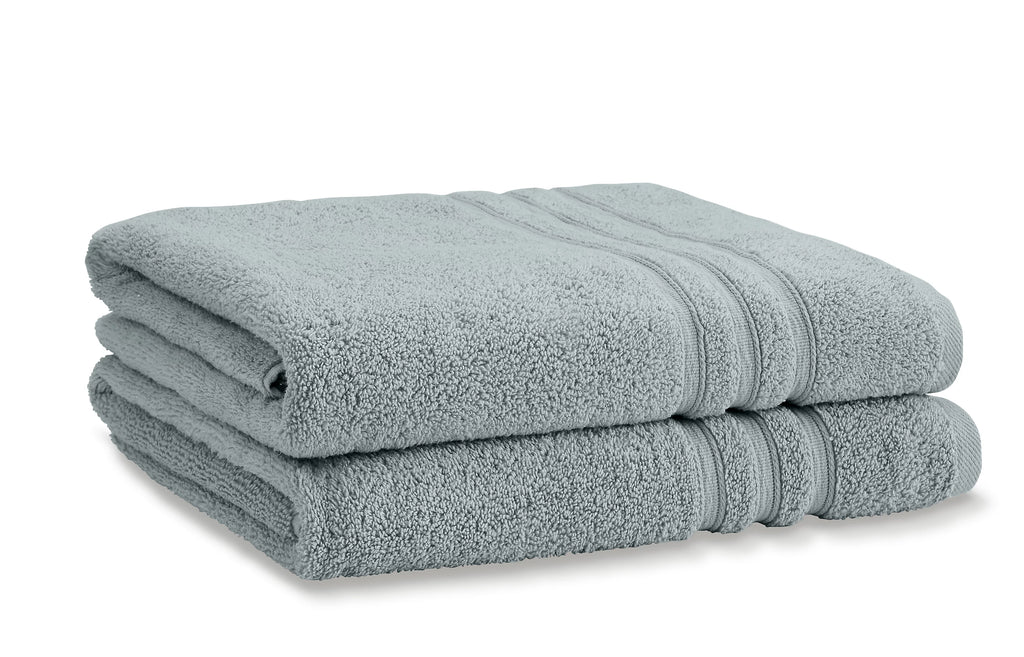 Catherine Lansfield Bathroom Zero Twist 500 GSM Soft & Absorbent Cotton Bath Sheet Pair in Sage Green