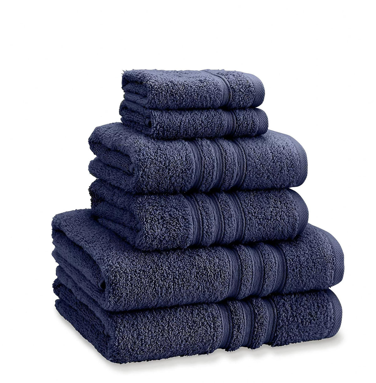 Catherine Lansfield Zero Twist 6 Piece Towel Bale Set Navy