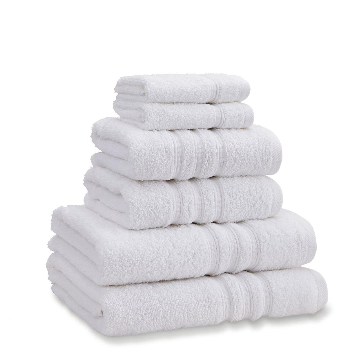 Catherine Lansfield Zero Twist 6 Piece Towel Bale Set White
