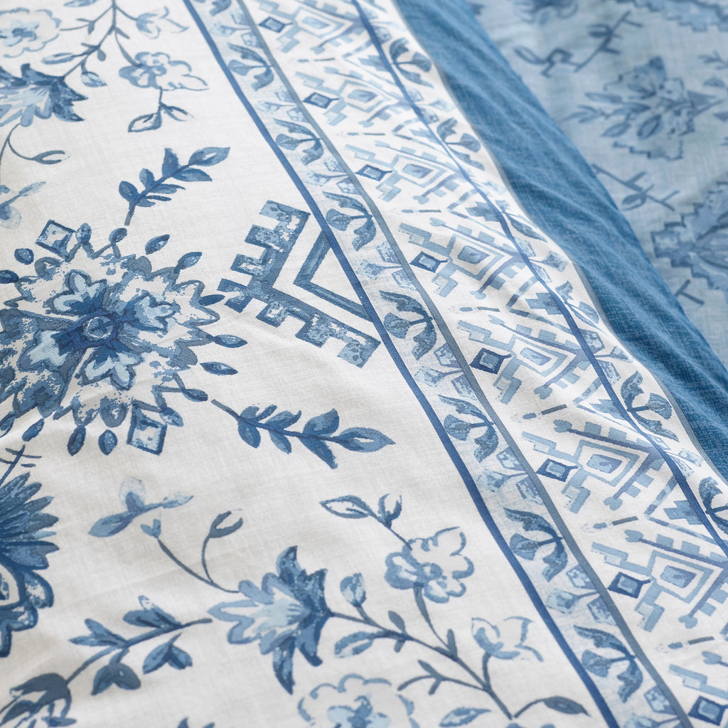 Catherine Lansfield Zoukara Floral Duvet Cover Set Blue