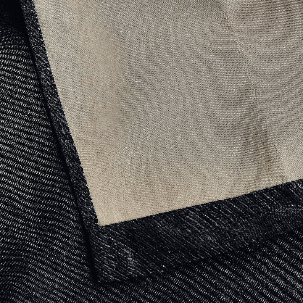 Chenille Thermal Blackout Eyelet Curtains in Black