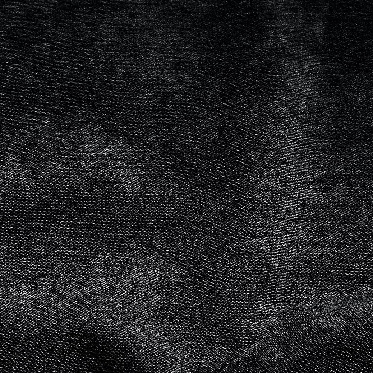 Chenille Thermal Blackout Pencil Pleat Curtains in Black