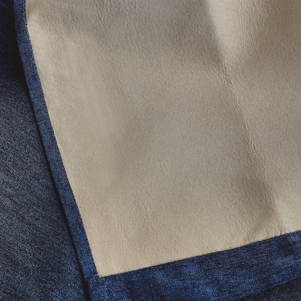 Chenille Thermal Blackout Eyelet Curtains in Blue