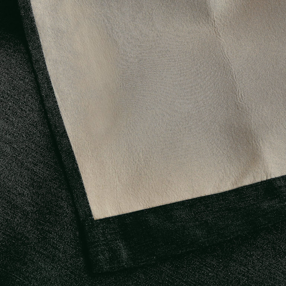 Chenille Thermal Blackout Pencil Pleat Curtains in Green