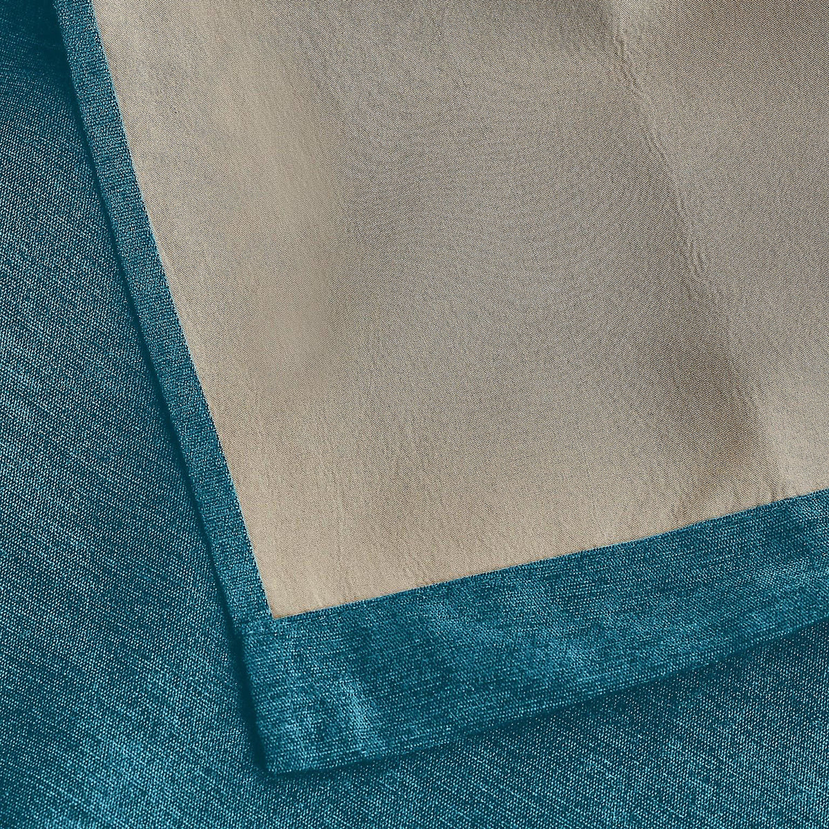 Chenille Thermal Blackout Pencil Pleat Curtains in Teal