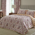 Dreams & Drapes Ashmead quilted cotton bedspread in Berry 200 x 230cm.