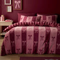 Fusion Bows duvet cover set in berry.