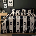 Fusion Bows duvet cover set in monochrome.