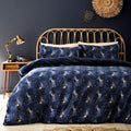 Fusion Cosmic Star sherpa fleece duvet cover set in navy.
