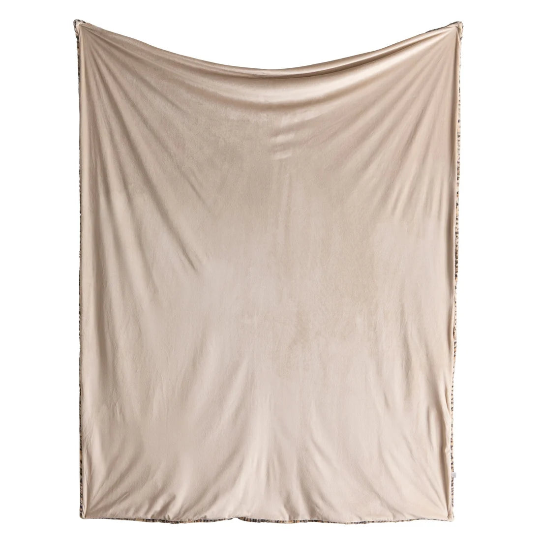 Fusion Cosy Leopard fleece throw in natural measuring 150 x 200cm.