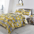 Fusion Dotty Sheep reversible polycotton duvet cover set in ochre.
