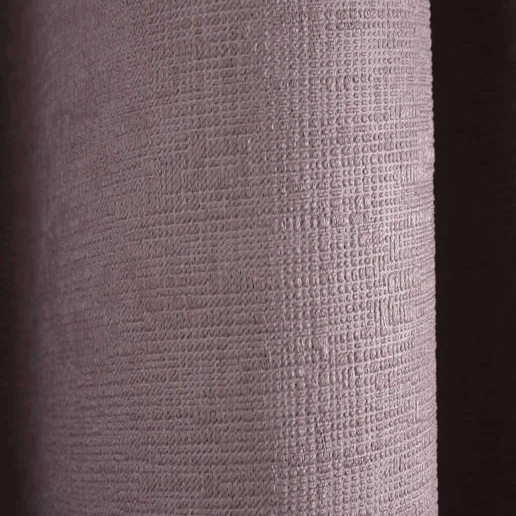 Close-up of the soft-touch semi-plain fabric on the Fusion Strata eyelet curtains.