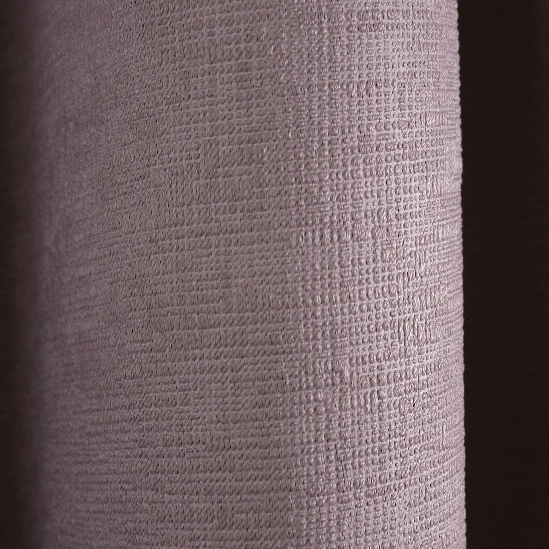 Close-up of the soft-touch semi-plain fabric on the Fusion Strata eyelet curtains.