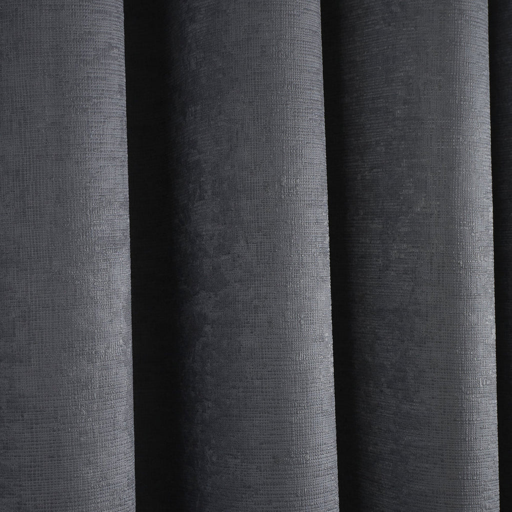 Close-up of the soft-touch semi-plain fabric on the Fusion Strata eyelet curtains.