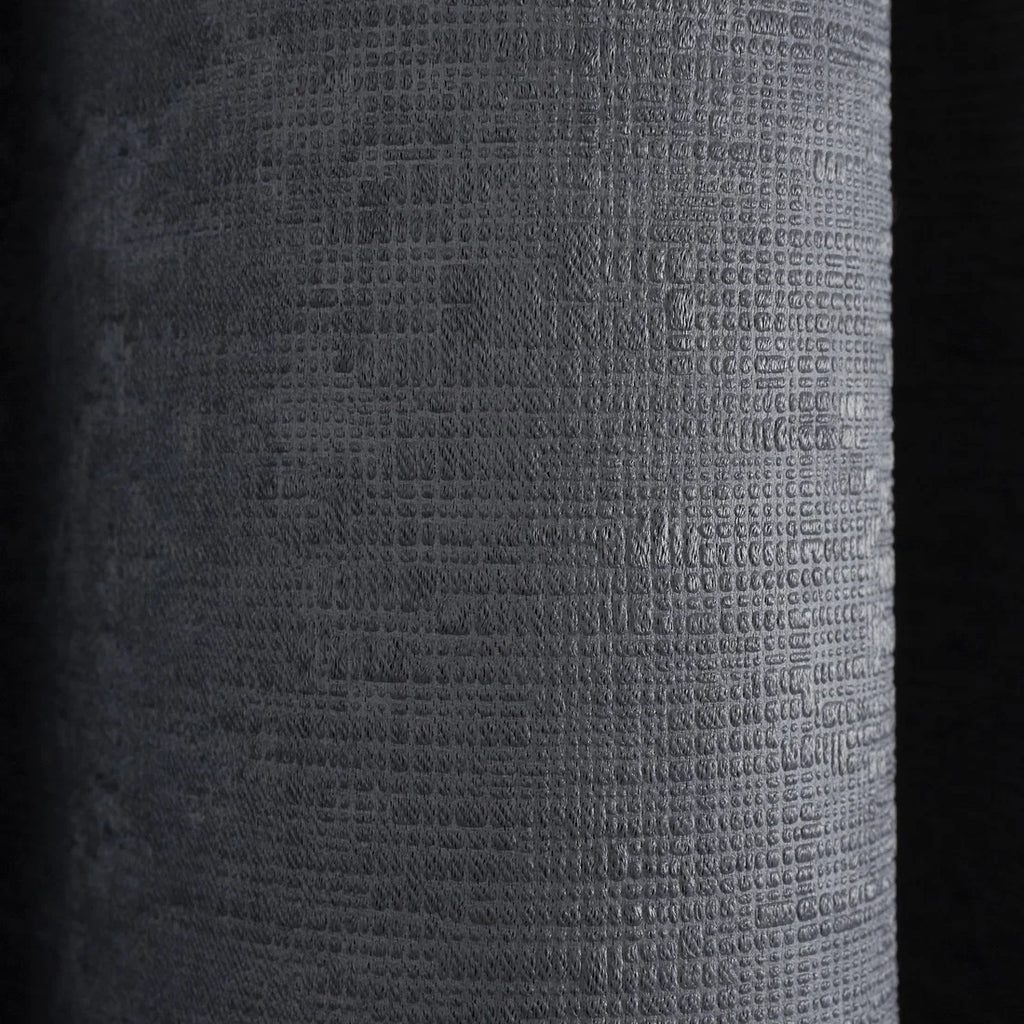 Close-up of the soft-touch semi-plain fabric on the Fusion Strata eyelet curtains.