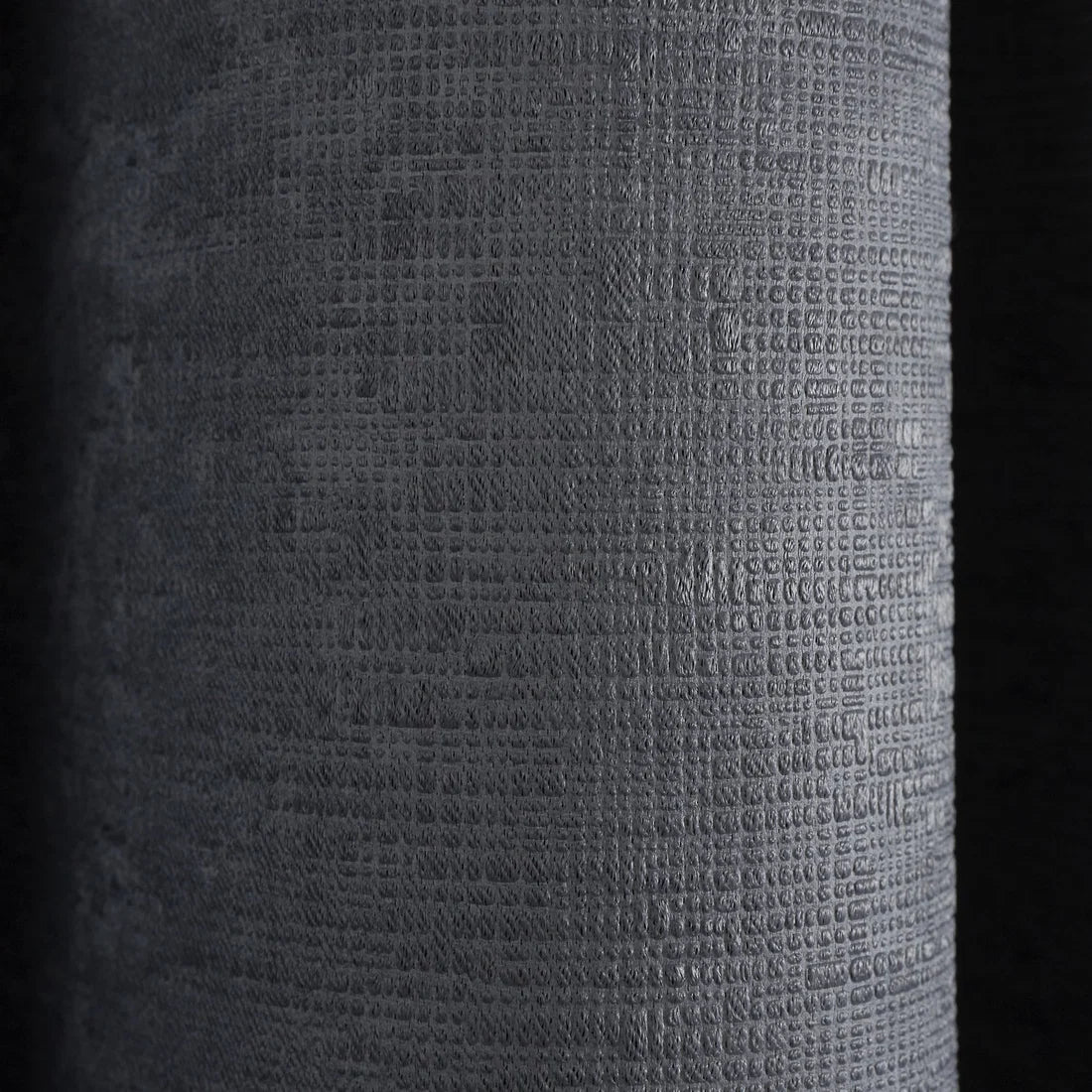 Close-up of the soft-touch semi-plain fabric on the Fusion Strata eyelet curtains.