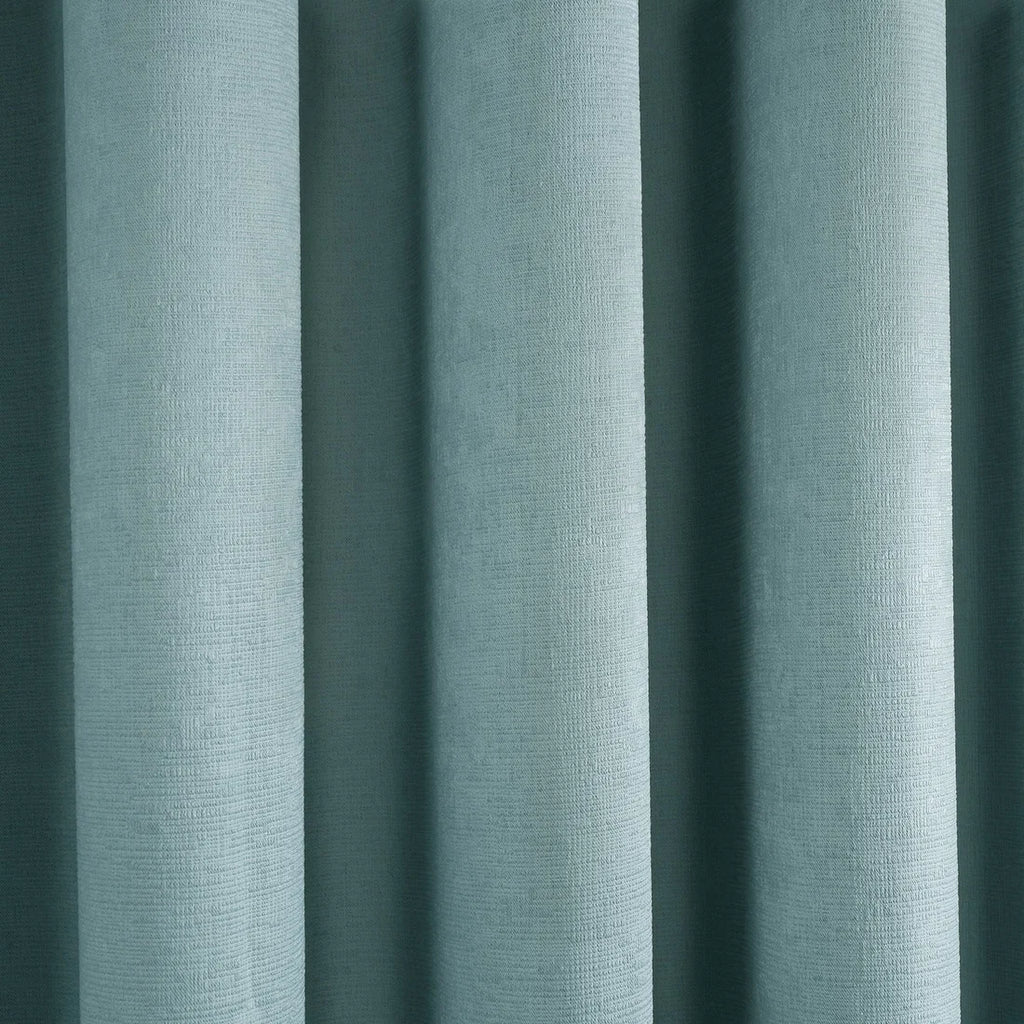 Close-up of the soft-touch semi-plain fabric on the Fusion Strata eyelet curtains.