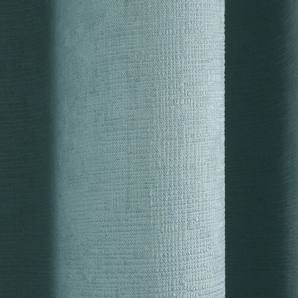 Close-up of the soft-touch semi-plain fabric on the Fusion Strata eyelet curtains.