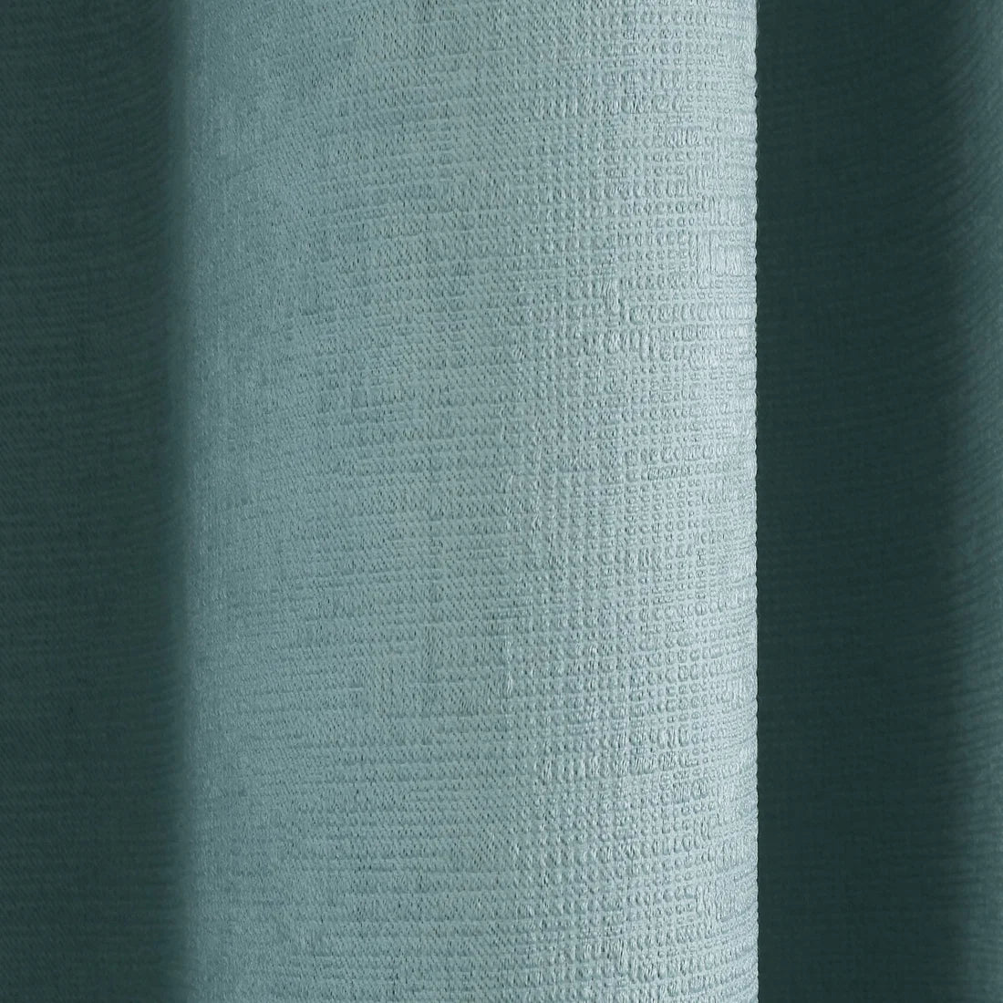 Close-up of the soft-touch semi-plain fabric on the Fusion Strata eyelet curtains.