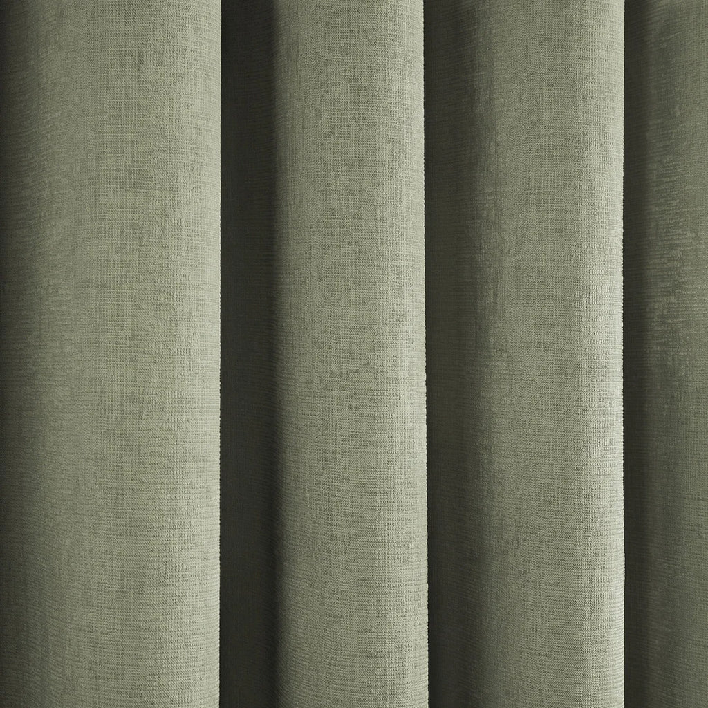 Close-up of the soft-touch semi-plain fabric on the Fusion Strata eyelet curtains.