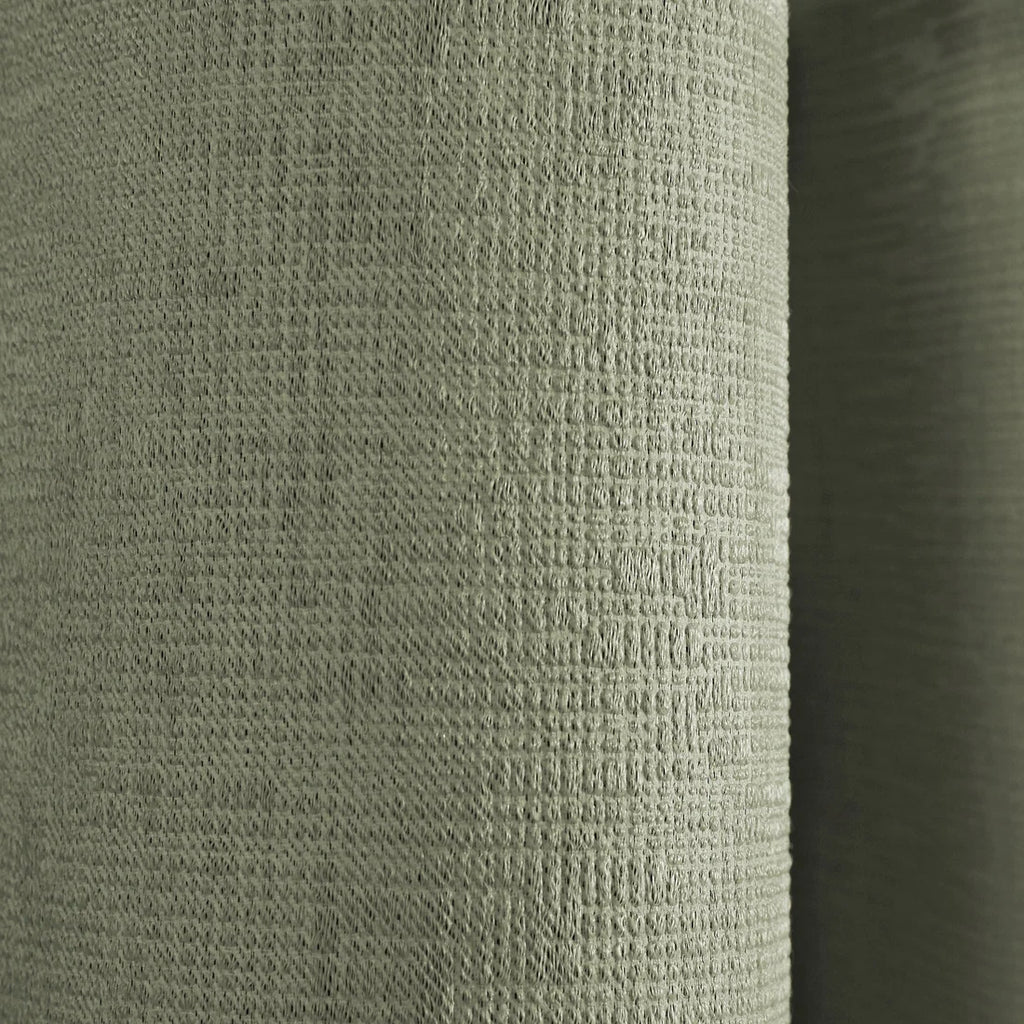 Close-up of the soft-touch semi-plain fabric on the Fusion Strata eyelet curtains.