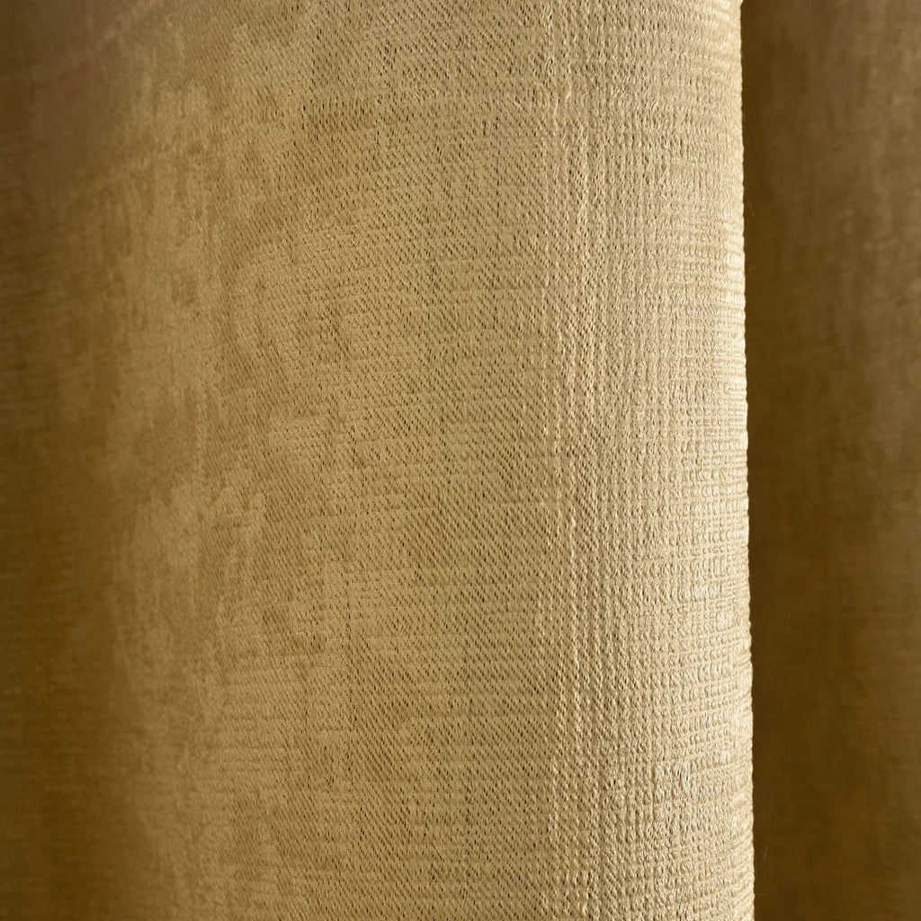 Close-up of the soft-touch semi-plain fabric on the Fusion Strata eyelet curtains.