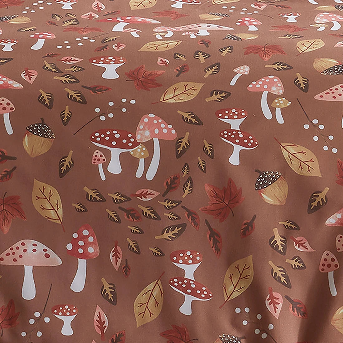 Close-up of the soft cotton-rich polycotton fabric on the Fusion Woodland Dreams duvet cover set.