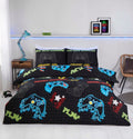 Gamer duvet cover set styled in a modern gaming bedroom.