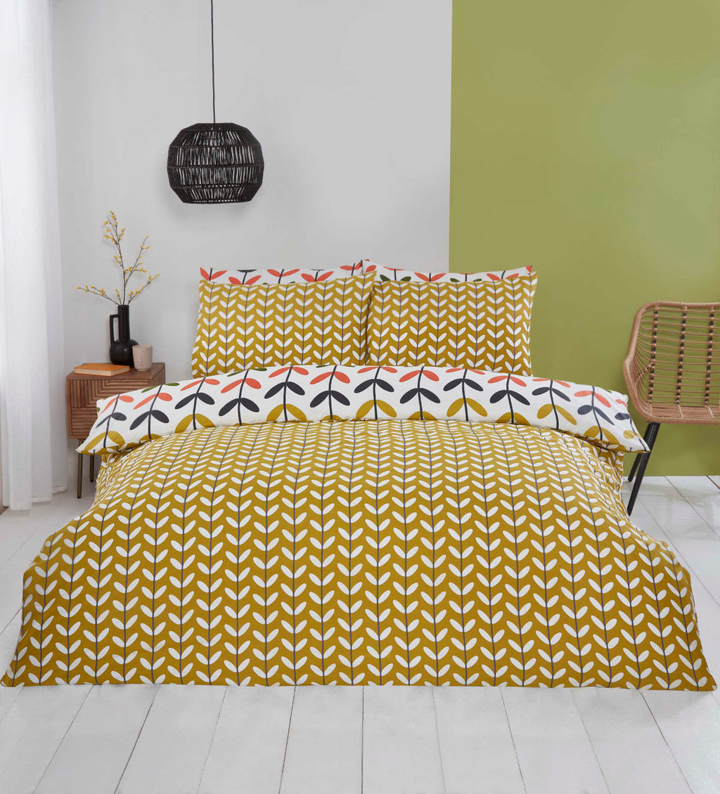 Reverse side of the Jules multi duvet cover set showing the reversible design.