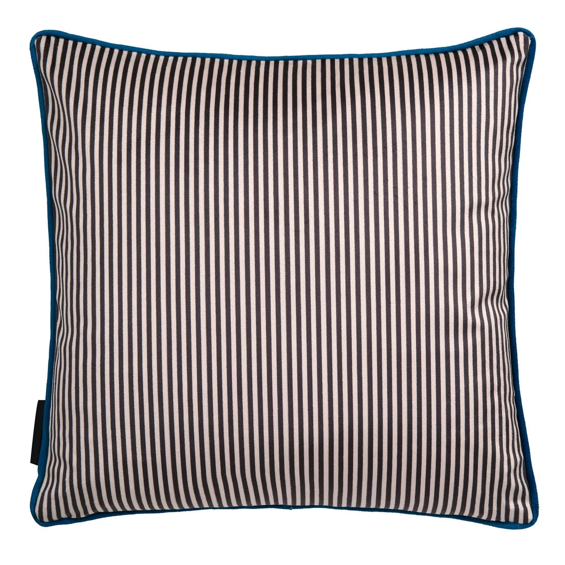 Bold striped reverse of the Laurence Llewelyn-Bowen Arcadia Red velvet cushion.