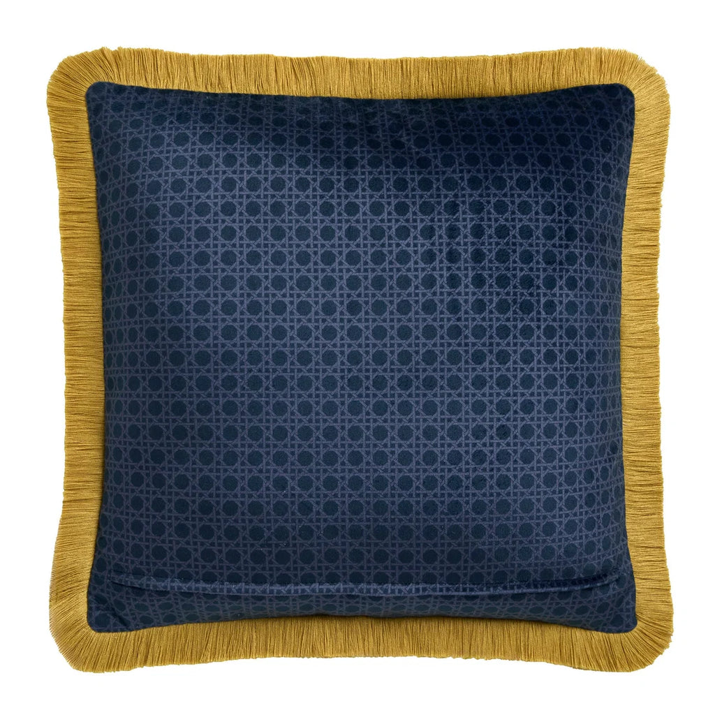 Coordinating patterned reverse on the Laurence Llewelyn-Bowen Bouquet List cushion.