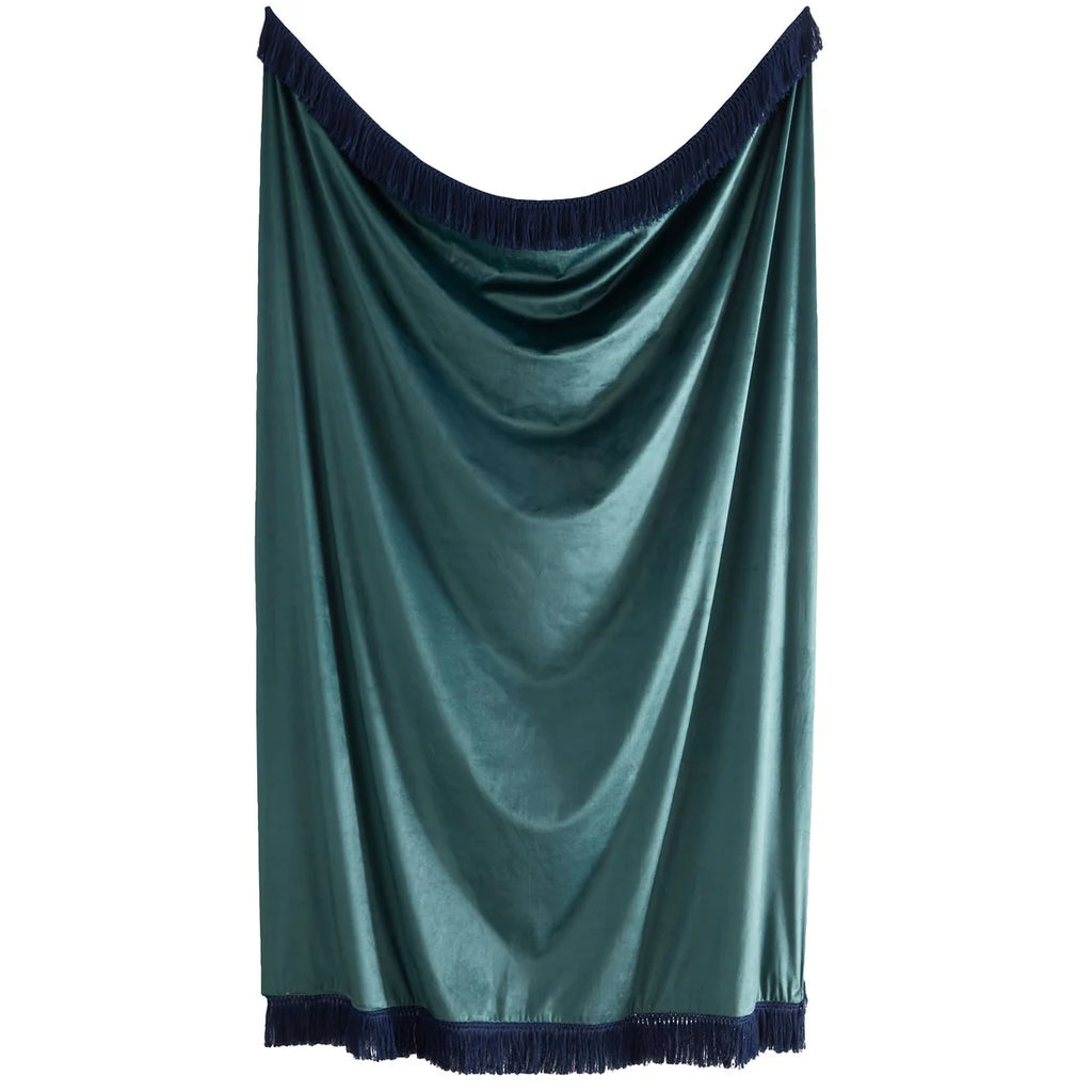 Laurence Llewelyn-Bowen Cotswold Fantasia velvet throw with teal reverse