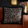 Laurence Llewelyn-Bowen Josephine leopard velvet cushion in Gold 43 x 43cm.