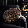 Laurence Llewelyn-Bowen Roxy leopard pleated round cushion in Gold 40cm.