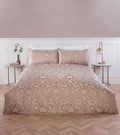 Luxury Damask Jacquard duvet cover set with an ornate tonal design.