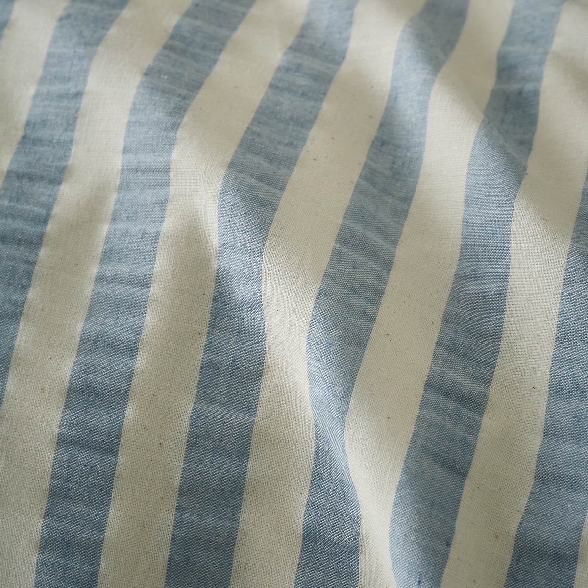 Pineapple Elephant Cotton Rich Woven Stripe Duvet Cover Set Blue