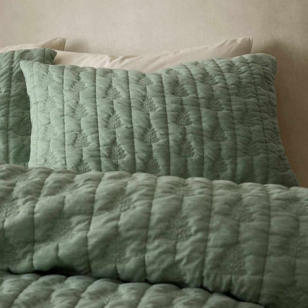 Pineapple Elephant Tamba Leaf Pinsonic Double Duvet Set Green