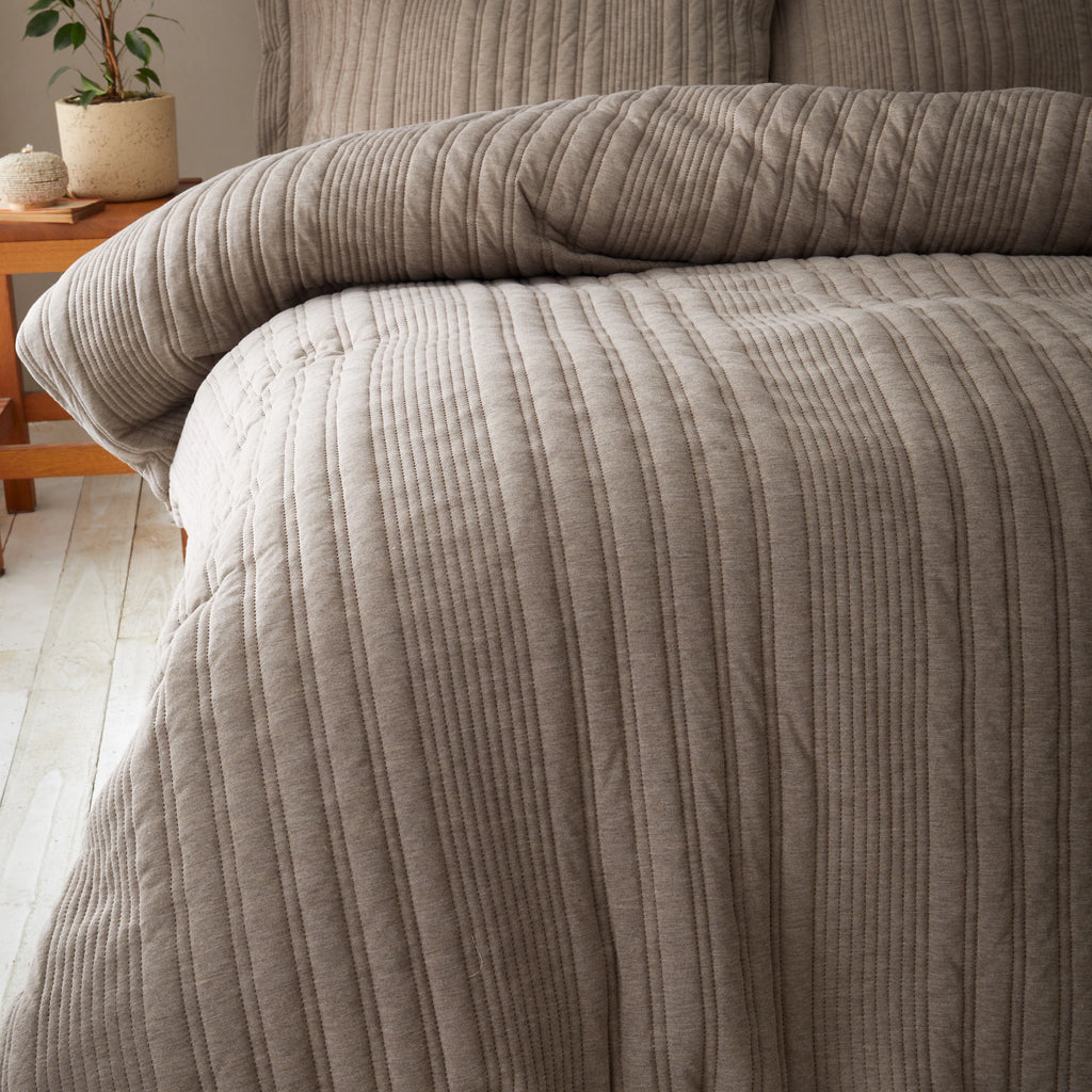 Pineapple Elephant Tamba Jersey Stripe Quilted Duvet Set Mole