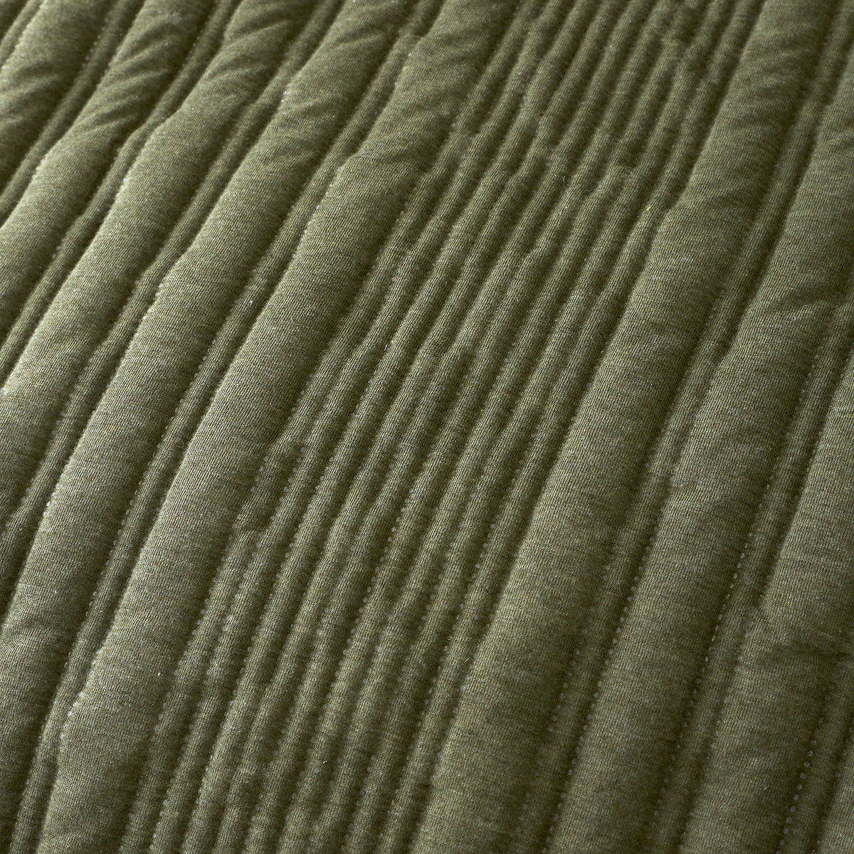 Pineapple Elephant Tamba Jersey Stripe Quilted Duvet Set Olive Green