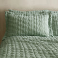 Pineapple Elephant Tamba Leaf Oxford Pillowcase Pair Green