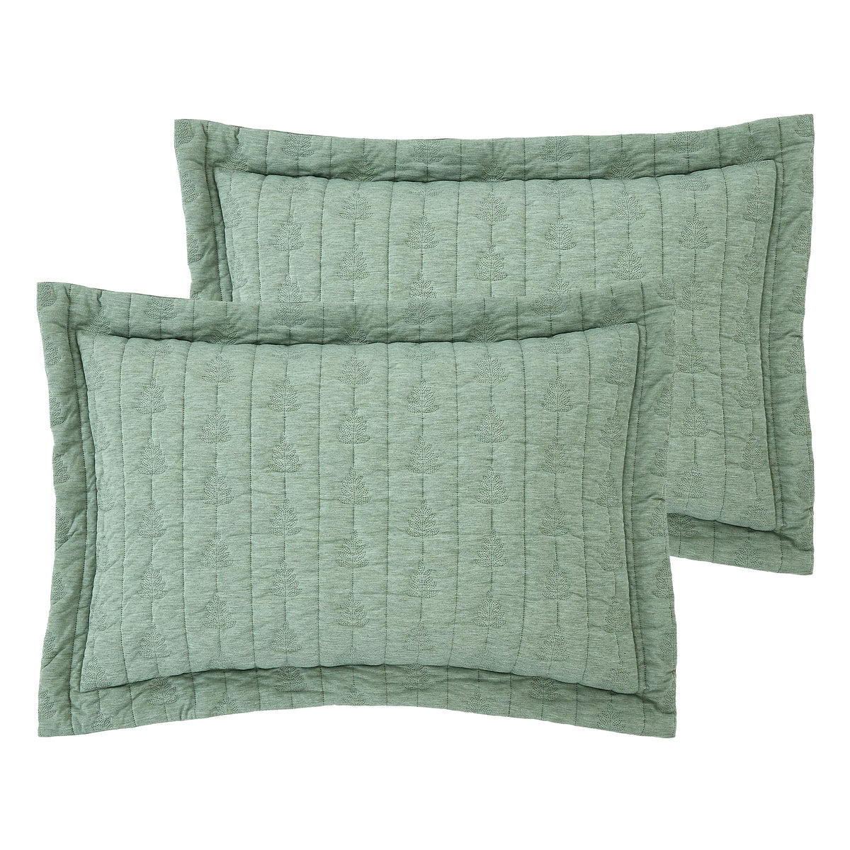 Pineapple Elephant Tamba Leaf Oxford Pillowcase Pair Green