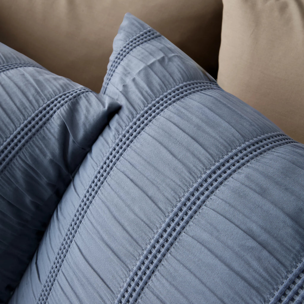 Pineapple Elephant Waffle Seersucker Duvet Cover Set Blue