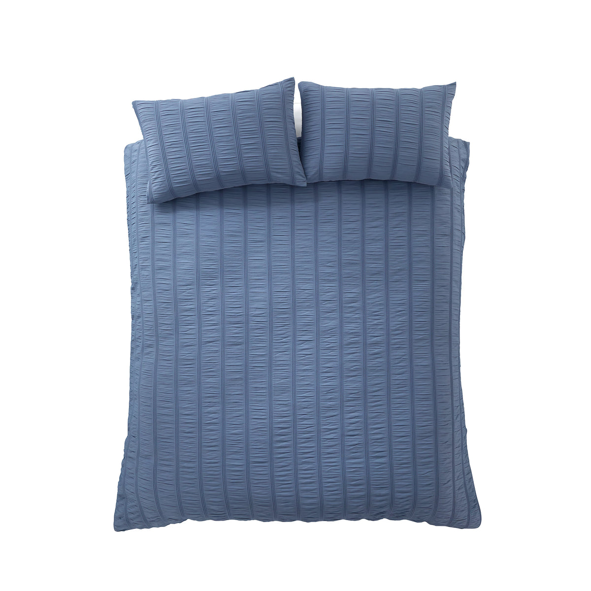 Pineapple Elephant Waffle Seersucker Duvet Cover Set Blue
