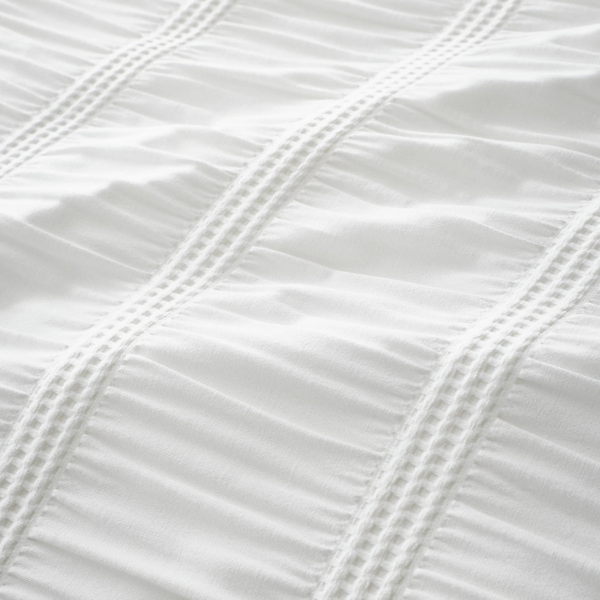 Pineapple Elephant Waffle Seersucker Duvet Cover Set White